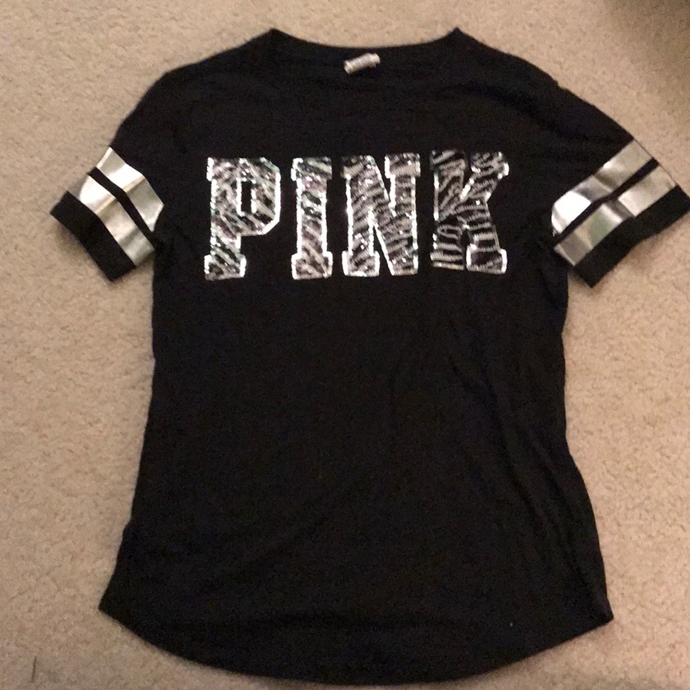 Black & silver PINK t-shirt